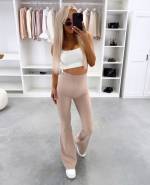 Бежевый Леггинсы Shaping длины макси