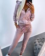 Розовое золото Бархатный спортивный костюм