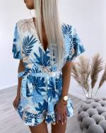 Fuksia Lühike Jumpsuit