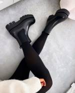 Black Comfortable Thick-sole Boots