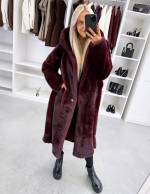 Серо-коричневый Роскошное зимнее пальто с капюшоном