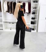 Melns Mīkstas Bikses Ar Fliteriem