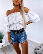 Valge Sifoonist Crop-top