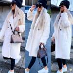 Smėlio Spalvos „Teddy“ Paltas