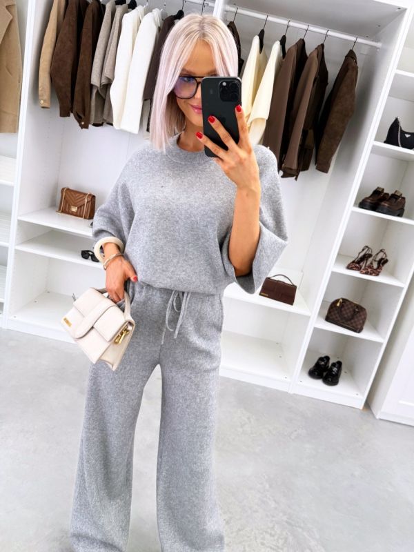 Grey Soft And Comfortable Two-piece Set