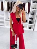 Dzeltens Veste Ar Sasienamu Priekšpusi