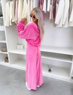 Fuksija Divdaļīgs Velūra Treniņtērpa Komplekts