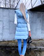 Must Lühem Kapuutsiga Vest