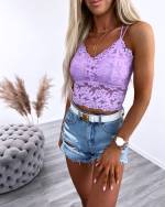 Punane Venivast Pitsist Crop Top