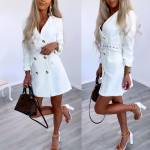 Темно-зеленый Платье жакетного фасона