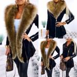 Roosa Seemisnahast Kraega Mantel