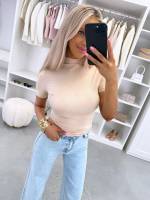 Sārts Elastīgs Un Maigs Tops