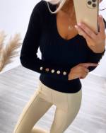 Beež V-lõikega Džemper