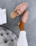 Pink Open Loafers