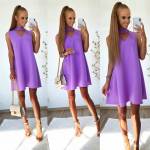 Beež Choker-kaelusega Langev Kleit