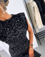 Black Pehmete Litritega Bodycon Kleit