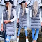 Must Lühem Kapuutsiga Vest