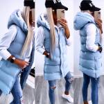 Must Lühem Kapuutsiga Vest