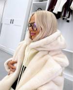 темно-красный Шапка-бини с воротником