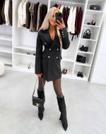 Melns Žakete-kleita Ar Jostu