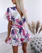 Fuksia Lühike Jumpsuit