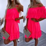 Светло-розовый Шифоновое платье, которое можно носить двумя способами