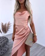 Light Pink Silky Bodycon Dress