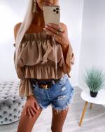 Valge Sifoonist Crop-top