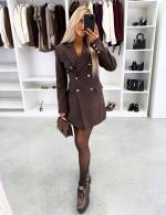 Melns Žakete-kleita Ar Jostu