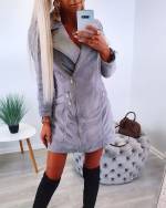 Roosa Seemisnahast Kraega Mantel