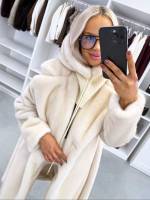 темно-красный Шапка-бини с воротником