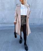 Beige Oversized Trench Coat