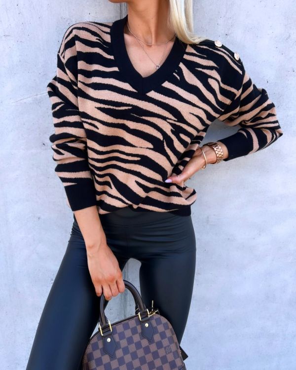 Black Patterned Sweater