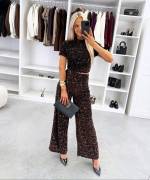 Melns Mīkstas Bikses Ar Fliteriem