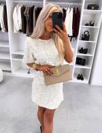 Taupe Litritega Langev Kleit