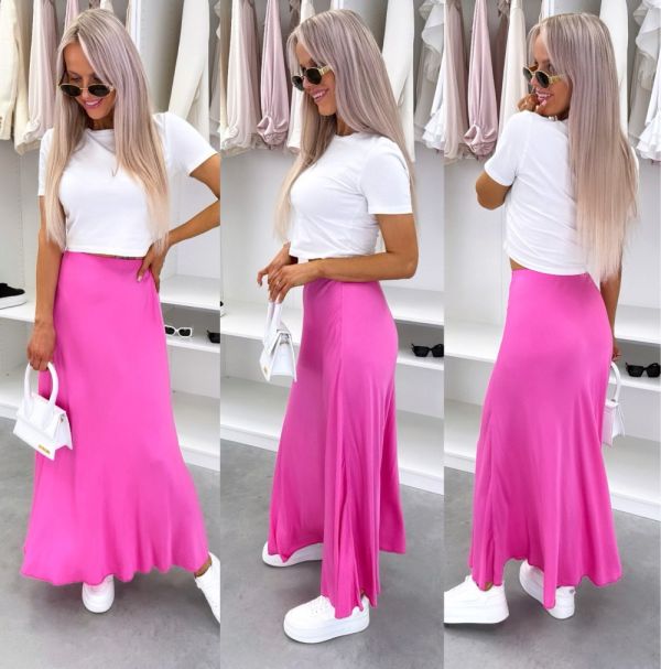 Fuchsia Long Airy Skirt