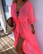 Pink Adjustable Beach Cover-up