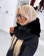 темно-красный Шапка-бини с воротником