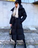 Black Winter Tie Parka