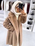 темно-красный Шапка-бини с воротником