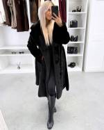 Pruun Luksuslik Eest Seotav Talvemantel